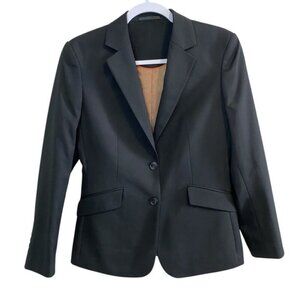 Brook Traverner - Black Slim Fit 2 Button Wool Blend Blazer - 6